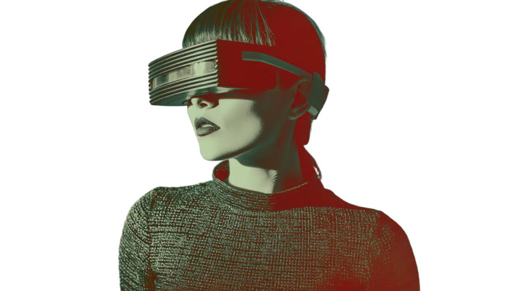 Futuristic Vr Girl Vinyl Car Decal Sticker – Waterproof & UV-Resistant 8"