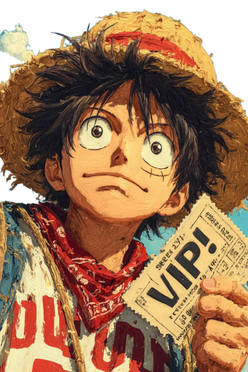 Luffy Gear5 V2 Vinyl Car Decal Sticker – Waterproof & UV-Resistant 8"