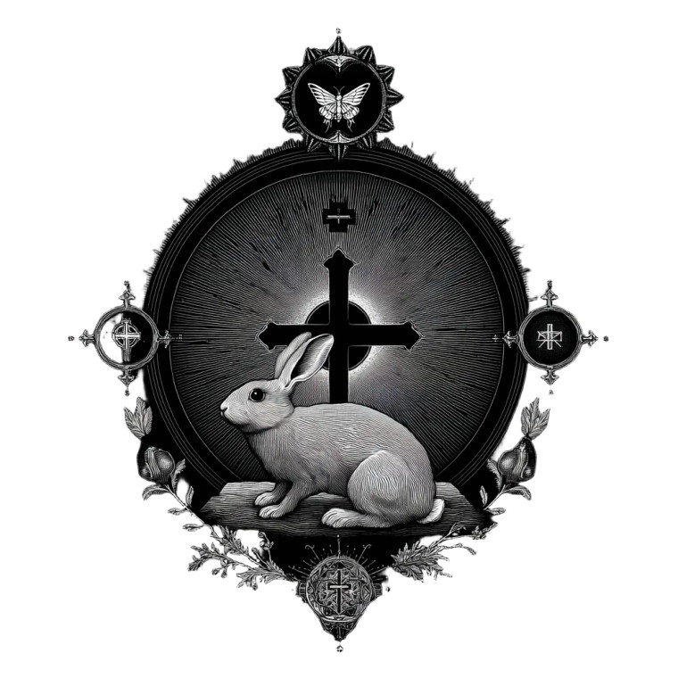 Occult Rabbit Vinyl Car Decal Sticker – Waterproof & UV-Resistant 8"
