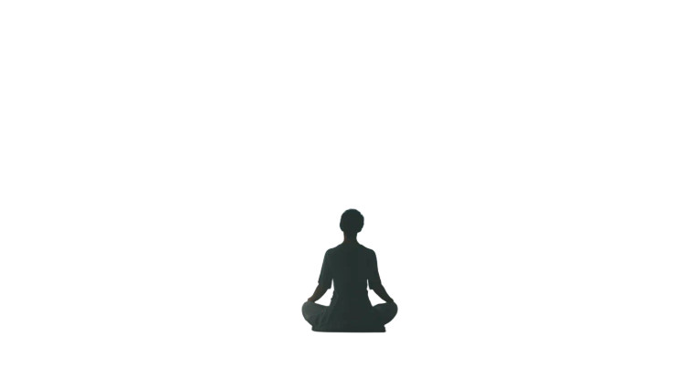 Meditating Silhouette V2 Vinyl Car Decal Sticker – Waterproof & UV-Resistant 8"
