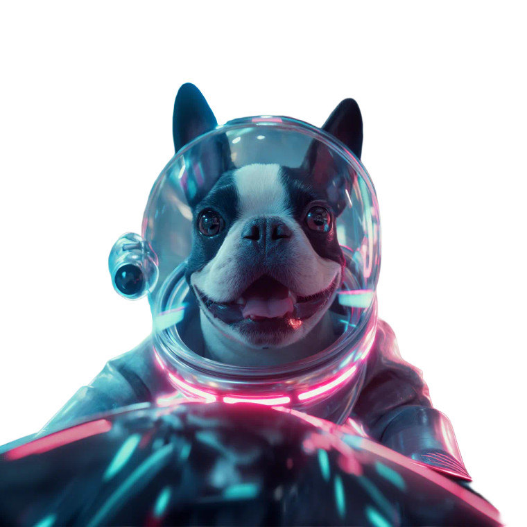 Astronaut Bulldog Vinyl Car Decal Sticker – Waterproof & UV-Resistant 8"