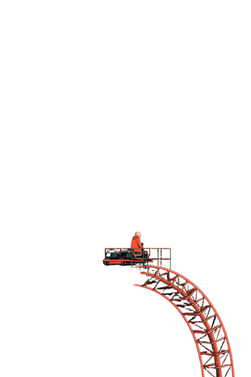 Panic Roller Coaster Vinyl Car Decal Sticker – Waterproof & UV-Resistant 8"