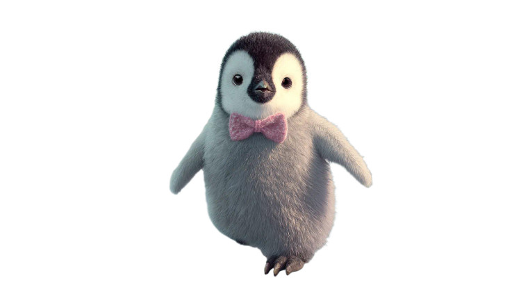 Penguin Chick Slide Vinyl Car Decal Sticker – Waterproof & UV-Resistant 8"