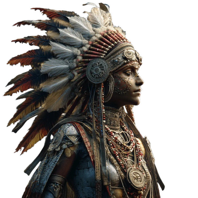 Indian Female Chief Vinyl Car Decal Sticker – Waterproof & UV-Resistant 8"