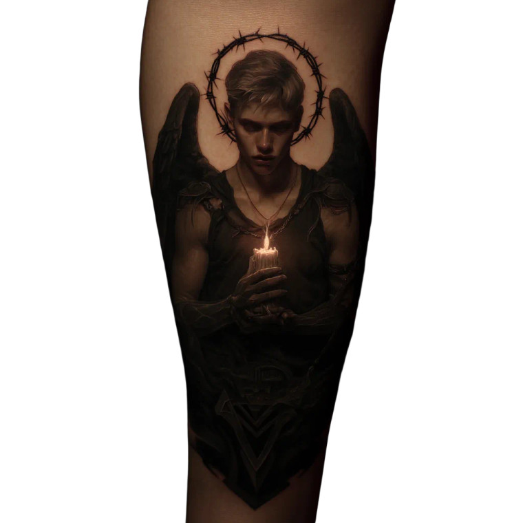 Gothic Angel V6 Vinyl Car Decal Sticker – Waterproof & UV-Resistant 8"