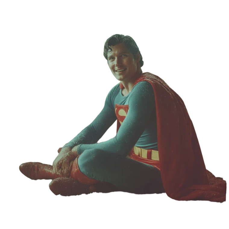 Nostalgic Superman Moment V2 Vinyl Car Decal Sticker – Waterproof & UV-Resistant 8"