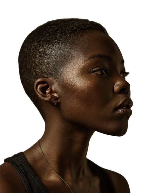 African Woman Portrait V9 Vinyl Car Decal Sticker – Waterproof & UV-Resistant 8"