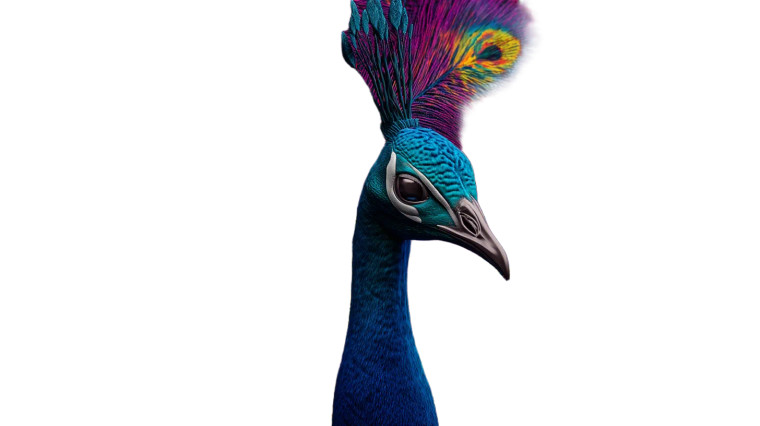 Colorful Peacock Display Vinyl Car Decal Sticker – Waterproof & UV-Resistant 8"