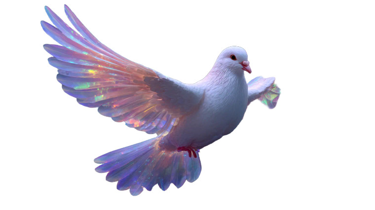 Crystal Dove Vinyl Car Decal Sticker – Waterproof & UV-Resistant 8"