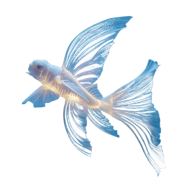 Glowing Underwater Fish Vinyl Car Decal Sticker – Waterproof & UV-Resistant 8"