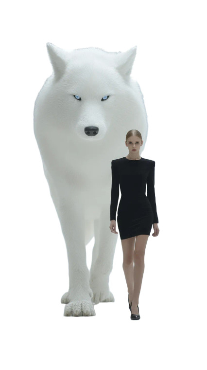 Fashion Show Wolf Vinyl Car Decal Sticker – Waterproof & UV-Resistant 8"