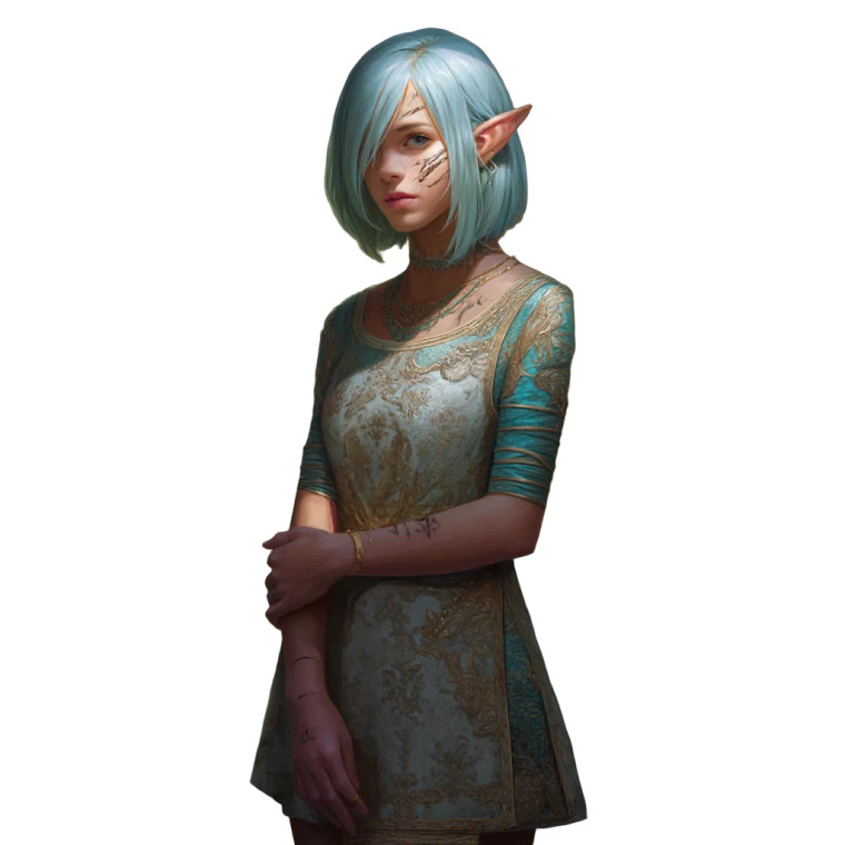 Elf Woman Vinyl Car Decal Sticker – Waterproof & UV-Resistant 8"