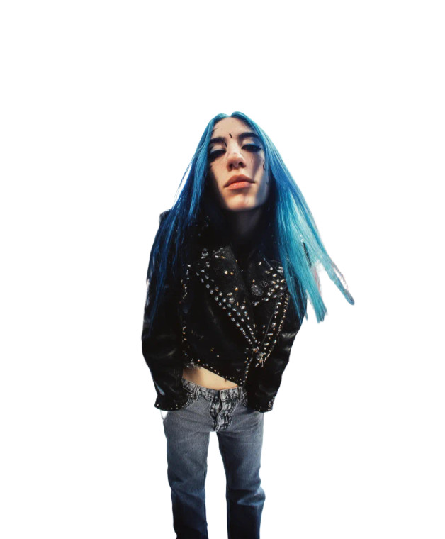 Blue-Haired Diesel Model Vinyl Car Decal Sticker – Waterproof & UV-Resistant 8"