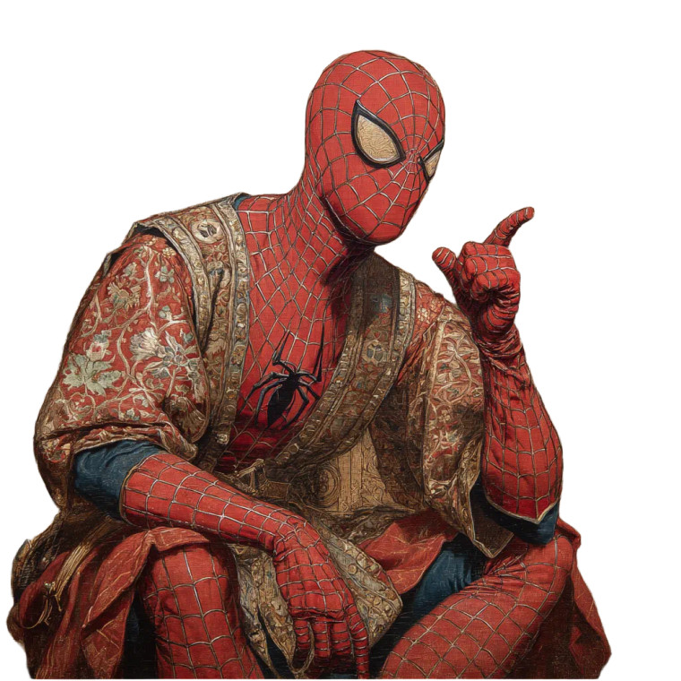 Medieval Spiderman Vinyl Car Decal Sticker – Waterproof & UV-Resistant 8"