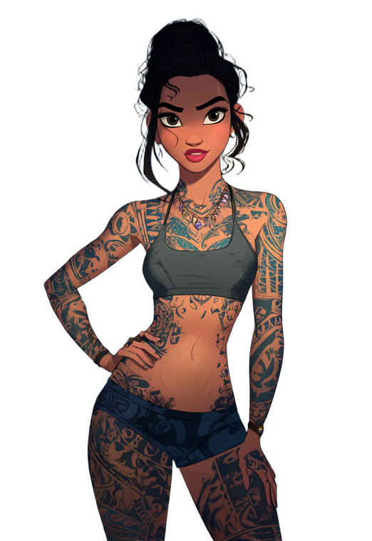 Tattooed Lady Vinyl Car Decal Sticker – Waterproof & UV-Resistant 8"