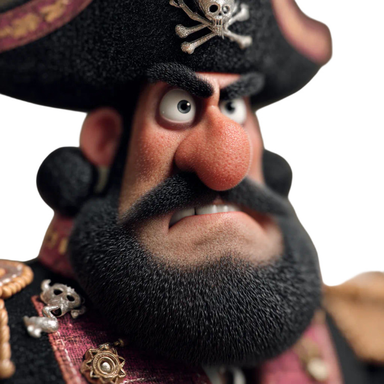 Blackbeard Disney Vinyl Car Decal Sticker – Waterproof & UV-Resistant 8"