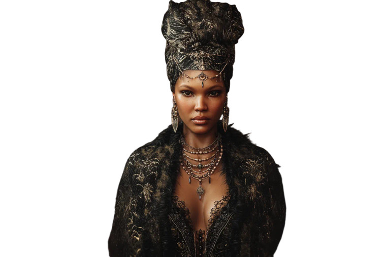 Voodoo Priestess Portrait Vinyl Car Decal Sticker – Waterproof & UV-Resistant 8"