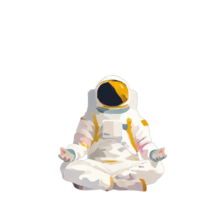 Zen Space Traveler Vinyl Car Decal Sticker – Waterproof & UV-Resistant 8"