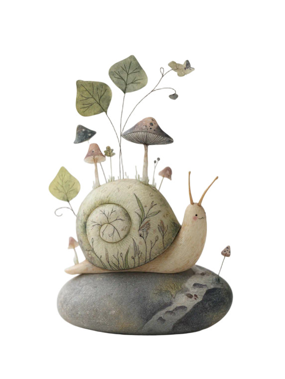 Designed Snail Vinyl Car Decal Sticker – Waterproof & UV-Resistant 8"