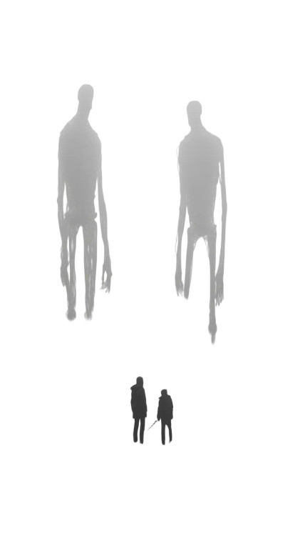 Giant Human Figures Vinyl Car Decal Sticker – Waterproof & UV-Resistant 8"