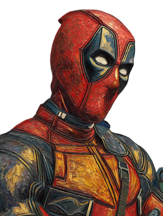 Deadpool Van Gogh Vinyl Car Decal Sticker – Waterproof & UV-Resistant 8"