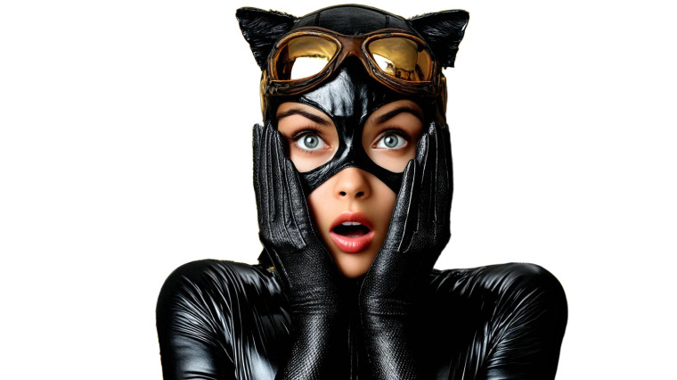 Shocked Catwoman Vinyl Car Decal Sticker – Waterproof & UV-Resistant 8"