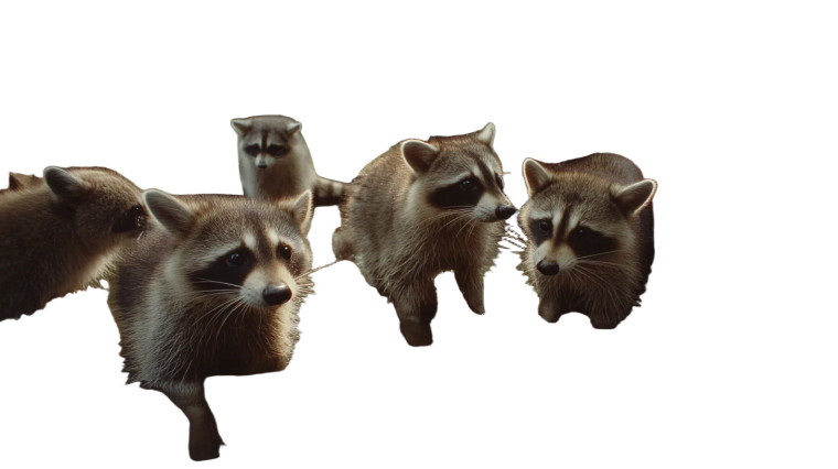 Playing Raccoons Vinyl Car Decal Sticker – Waterproof & UV-Resistant 8"