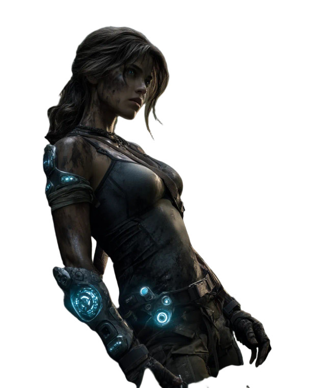 Lara Croft Adventure Vinyl Car Decal Sticker – Waterproof & UV-Resistant 8"