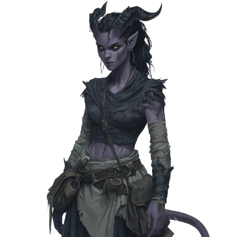 Dark Fantasy Tiefling V2 Vinyl Car Decal Sticker – Waterproof & UV-Resistant 8"