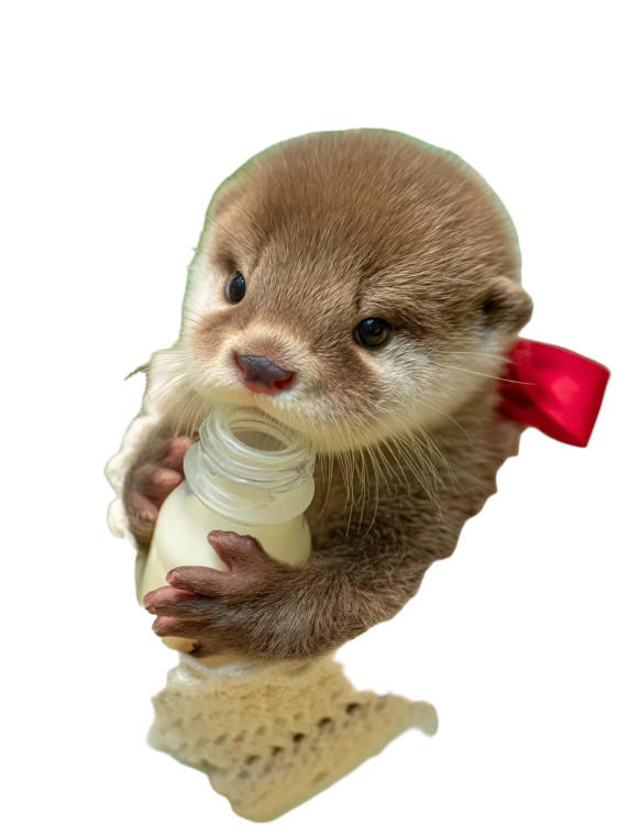 Dwarf Otter Baby V4 Vinyl Car Decal Sticker – Waterproof & UV-Resistant 8"