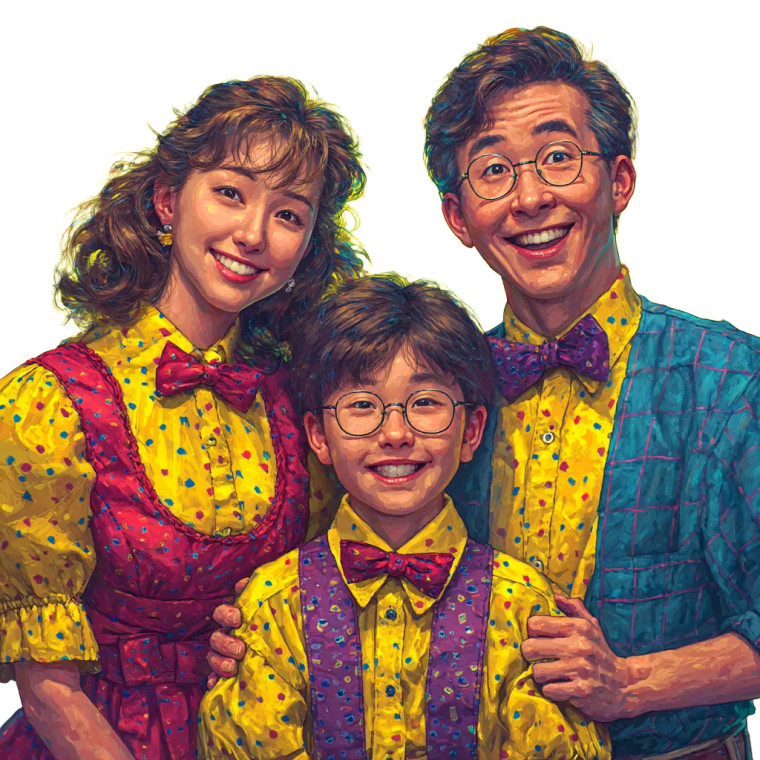 Joyful Family Portrait V3 Vinyl Car Decal Sticker – Waterproof & UV-Resistant 8"