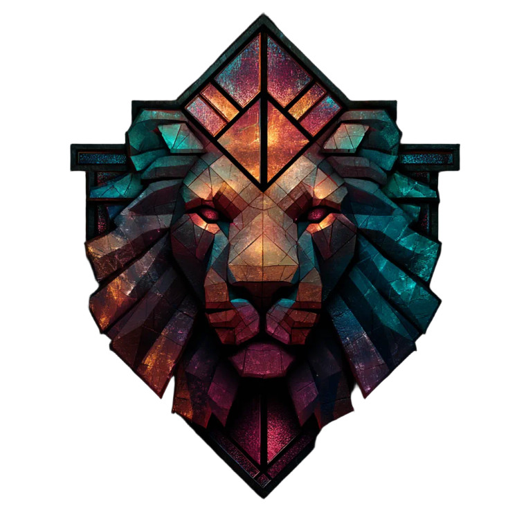 Lion Head Logo V2 Vinyl Car Decal Sticker – Waterproof & UV-Resistant 8"