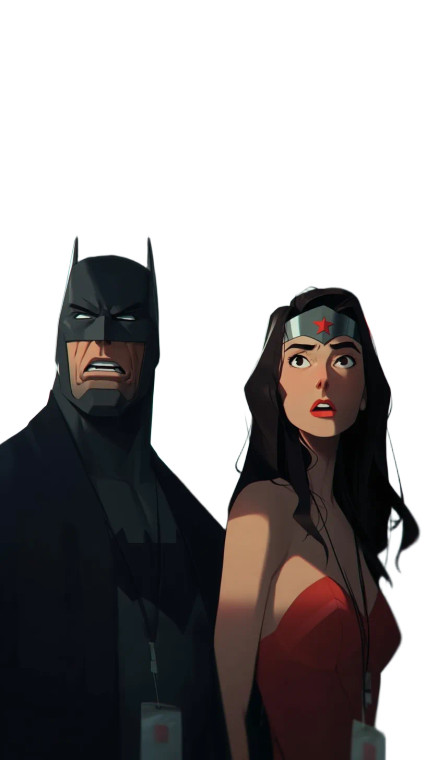 Wonder Woman Batman Vinyl Car Decal Sticker – Waterproof & UV-Resistant 8"