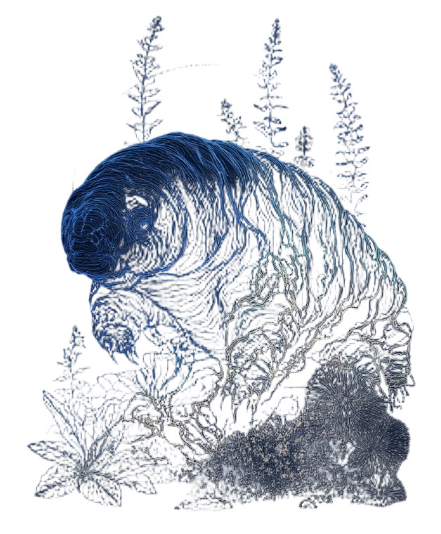 Tranquil Tardigrade Vinyl Car Decal Sticker – Waterproof & UV-Resistant 8"