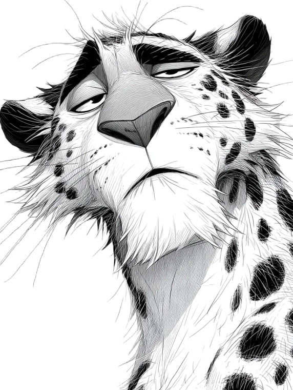 Sleepy Leopard Portrait V3 Vinyl Car Decal Sticker – Waterproof & UV-Resistant 8"