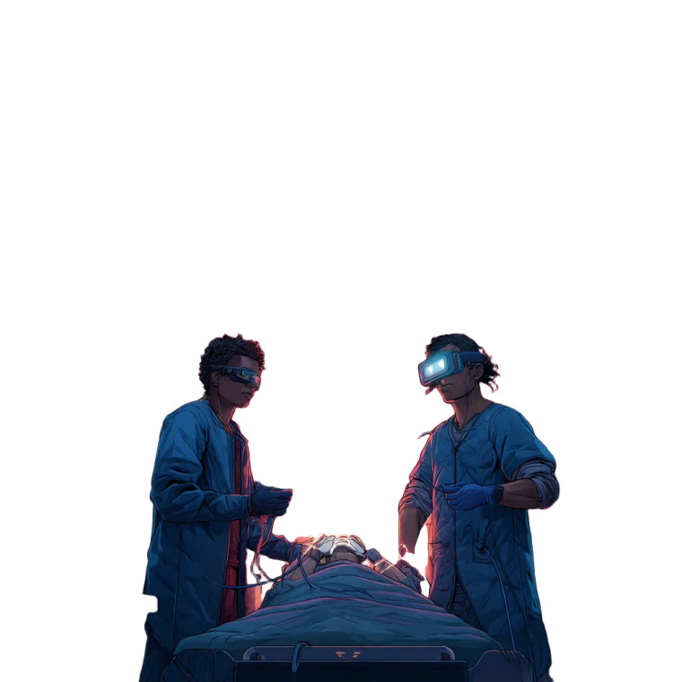 Cyberpunk Doctors Vinyl Car Decal Sticker – Waterproof & UV-Resistant 8"