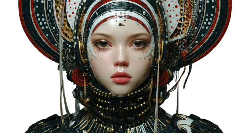 Futuristic Anime Girl V11 Vinyl Car Decal Sticker – Waterproof & UV-Resistant 8"