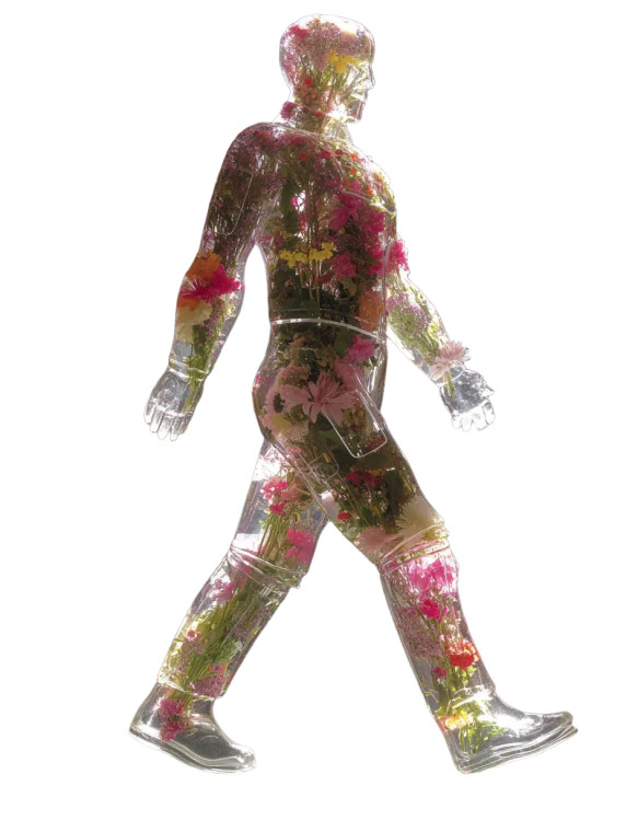 Flower Glass Human Vinyl Car Decal Sticker – Waterproof & UV-Resistant 8"