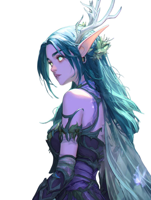 Night Elf Druid V4 Vinyl Car Decal Sticker – Waterproof & UV-Resistant 8"