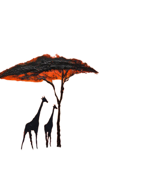 Savannah Giraffes Vinyl Car Decal Sticker – Waterproof & UV-Resistant 8"