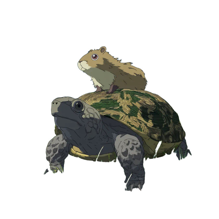 Turtle-Marmot Hybrid Vinyl Car Decal Sticker – Waterproof & UV-Resistant 8"