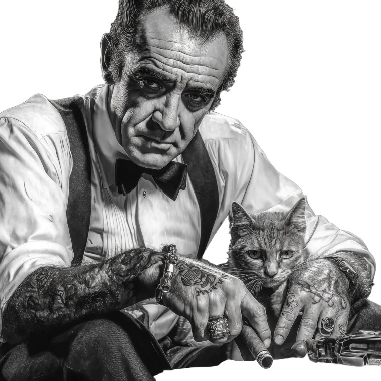 Elegant Crime Boss Vinyl Car Decal Sticker – Waterproof & UV-Resistant 8"