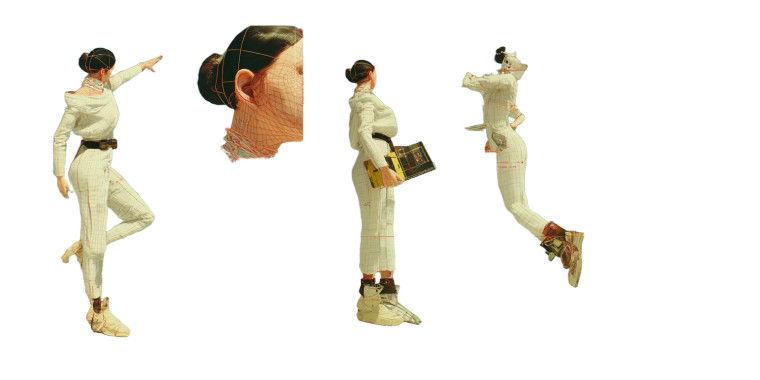 Futuristic Dancing Woman Vinyl Car Decal Sticker – Waterproof & UV-Resistant 8"