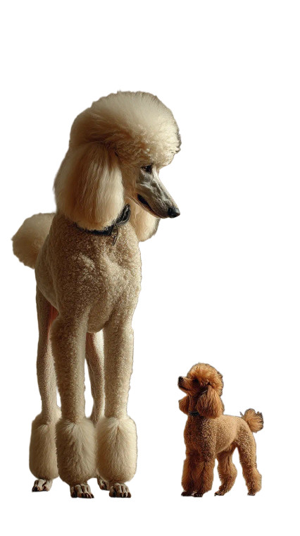 Elegant Poodles Contrast Vinyl Car Decal Sticker – Waterproof & UV-Resistant 8"