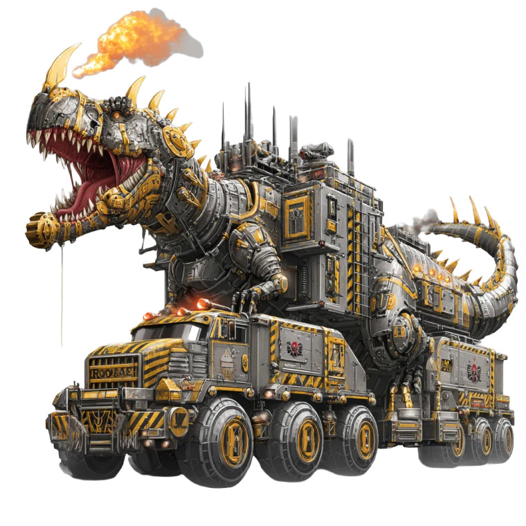 Rig Dinosaur Fusion Vinyl Car Decal Sticker – Waterproof & UV-Resistant 8"