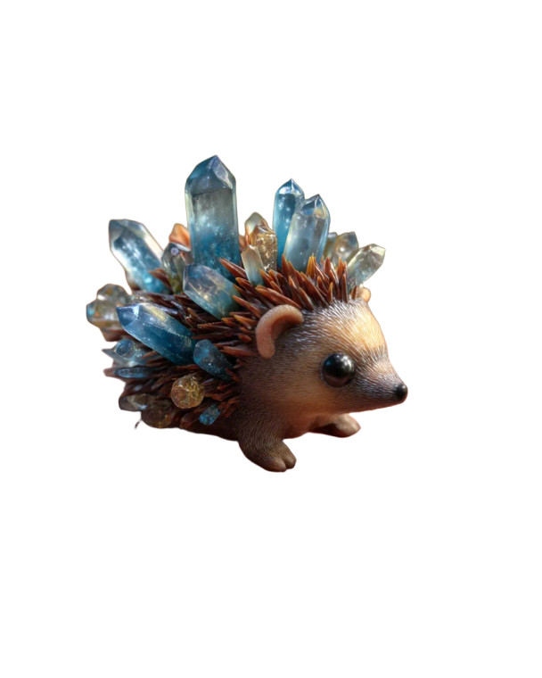 Crystal Hedgehog Vinyl Car Decal Sticker – Waterproof & UV-Resistant 8"