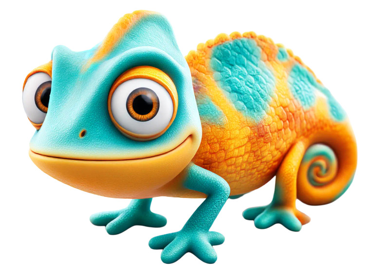 Pixar Chameleon Vinyl Car Decal Sticker – Waterproof & UV-Resistant 8"