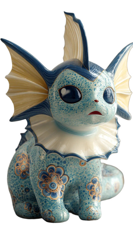 Vintage Vaporeon Art Vinyl Car Decal Sticker – Waterproof & UV-Resistant 8"