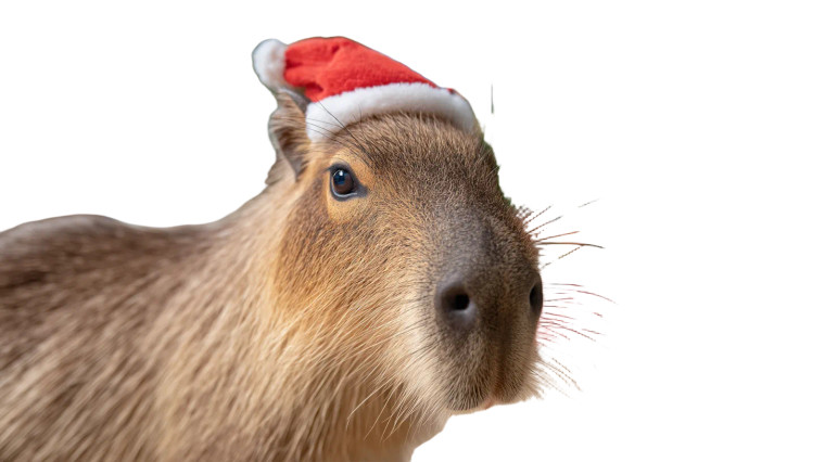 Capybara Santa Vinyl Car Decal Sticker – Waterproof & UV-Resistant 8" Capybara Santa Vinyl Car Decal Sticker – Waterproof & UV-Resistant 8"