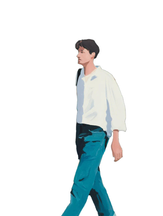 Walking Guy Art Vinyl Car Decal Sticker – Waterproof & UV-Resistant 8"